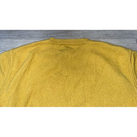 Banana Republic Todd & Duncan 100% Scottish Cashmere Yellow Sweater Mens Size XL - Picture 11 of 11